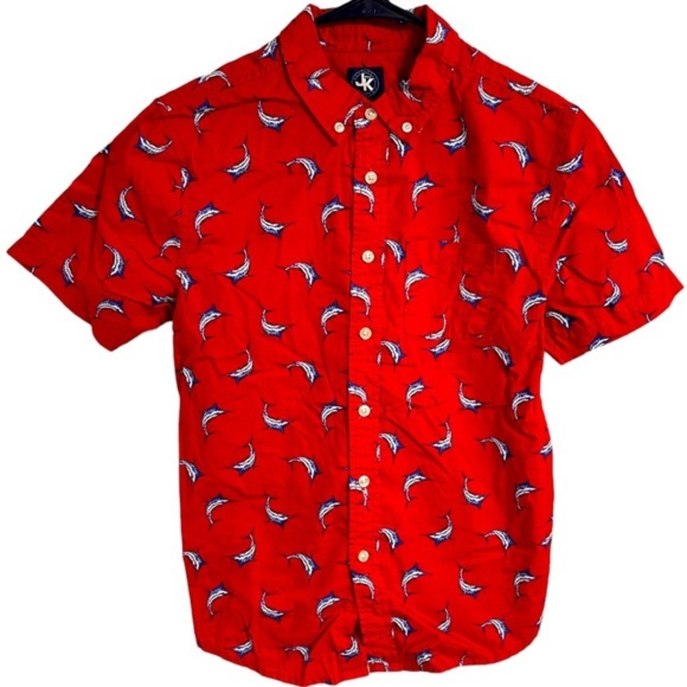 J. Khakis Boys Button Down Sailfish Short Sleeve L